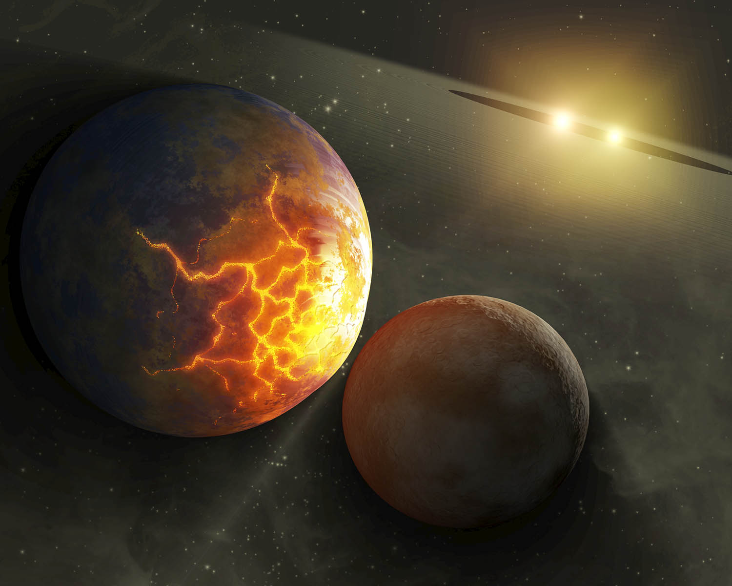 Planets in solar systems with binary stars seem to have a hard time staying out of each others way.